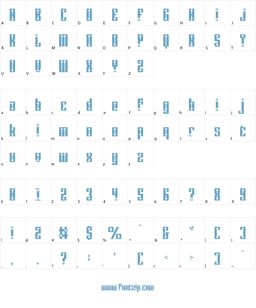 Double Crossed Font Character