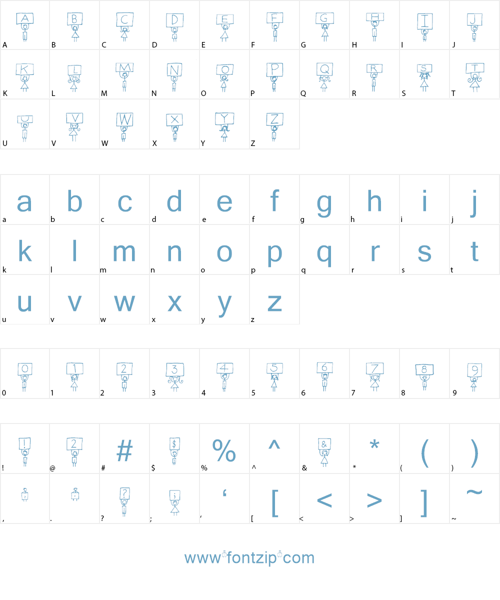 Alpha Kids Font Character