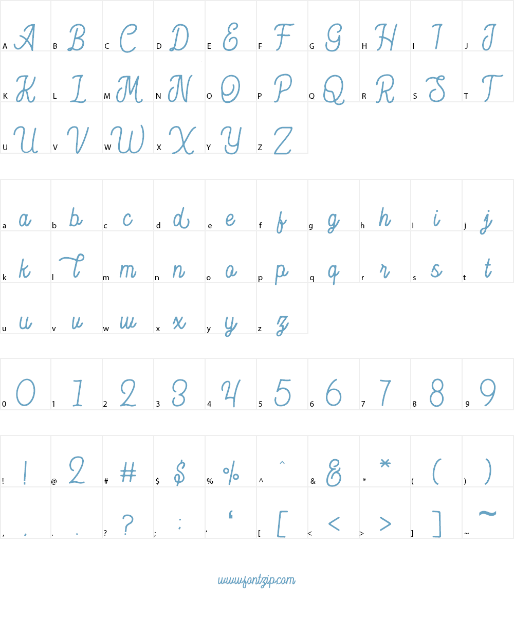 Hesland Vintage Font Character