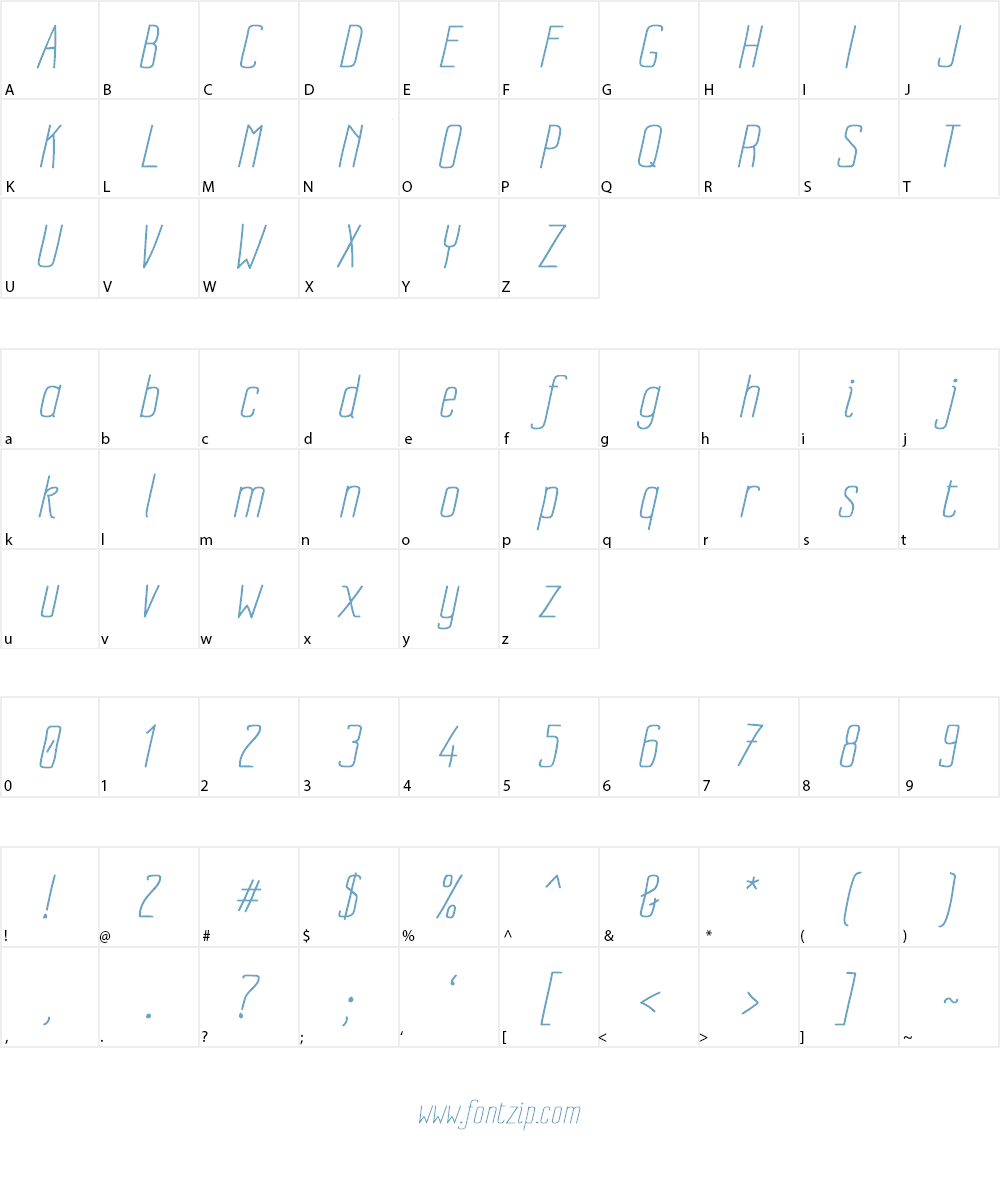Impreciso Font Character