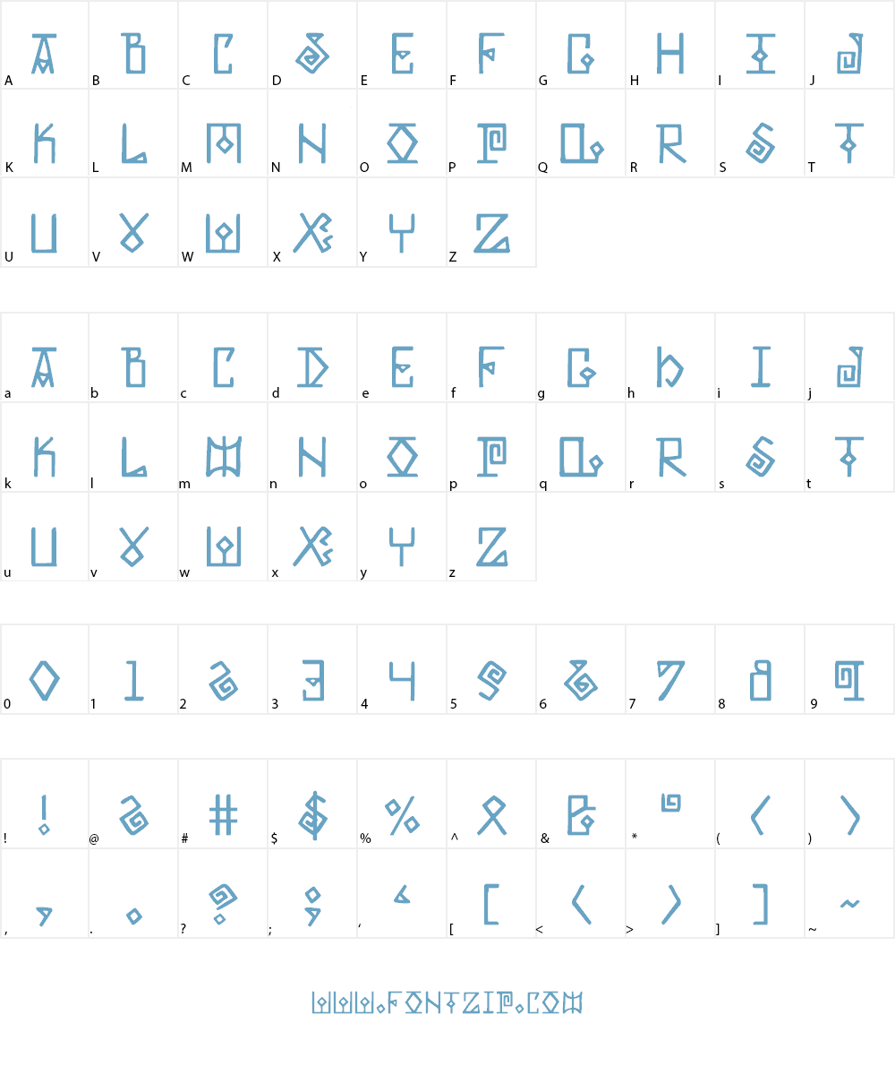 Elder Magic Font Character