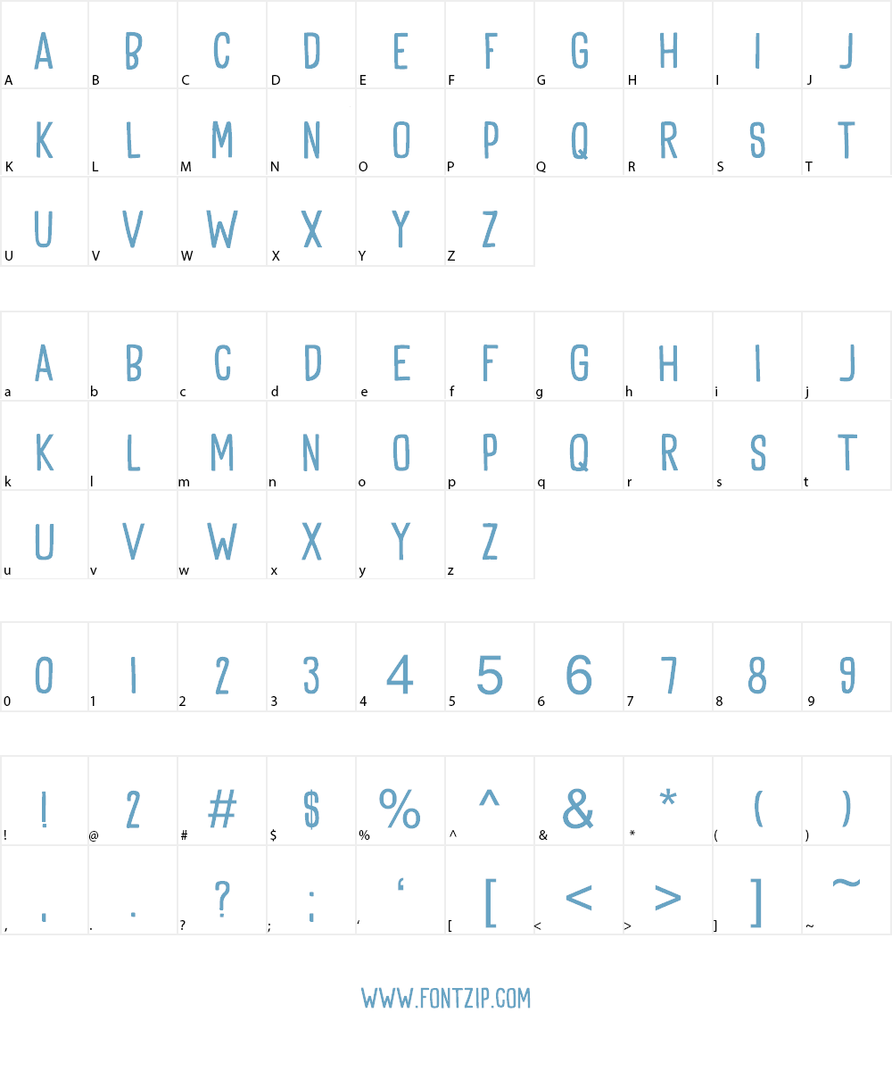 Goodie Bag DEMO Font Character