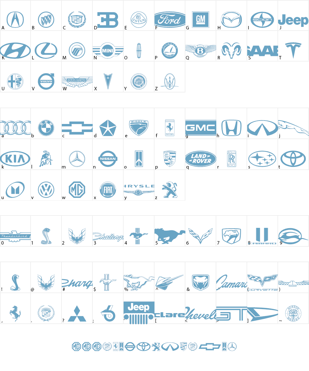 Motorama Font Character
