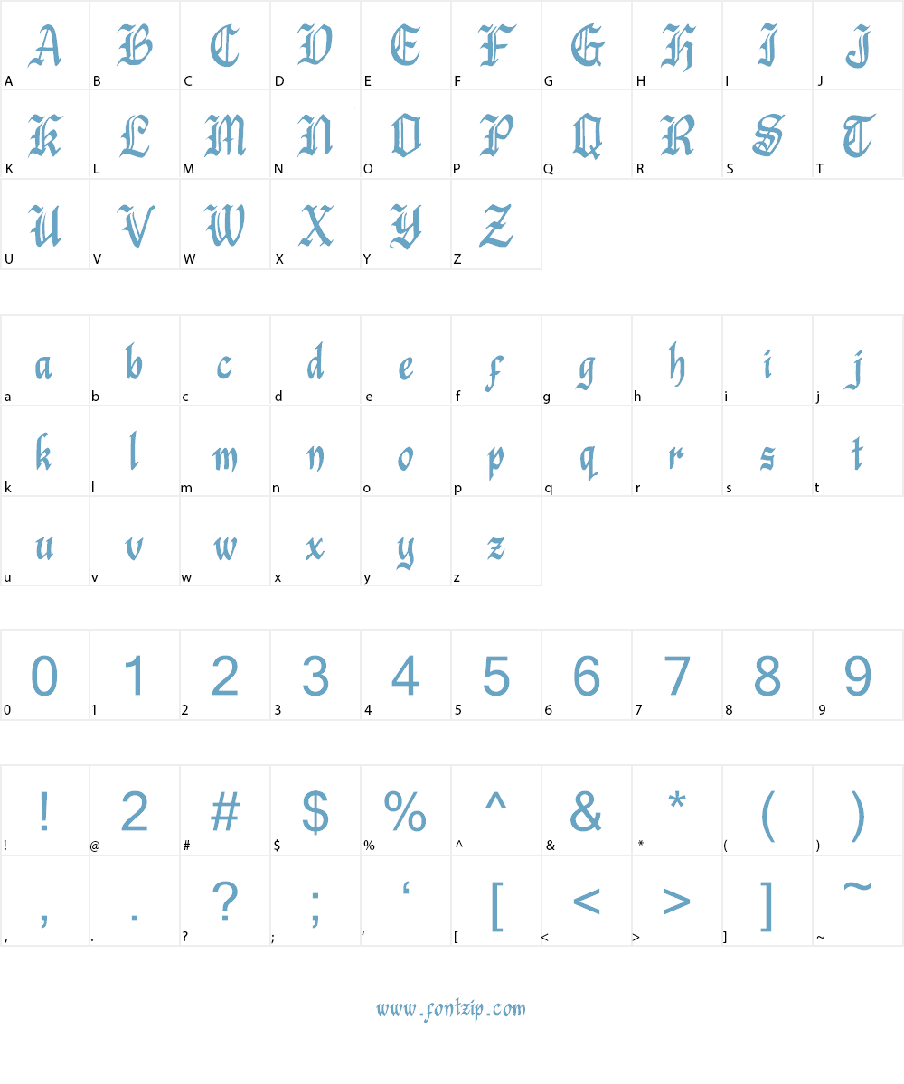 Black Window Font Character