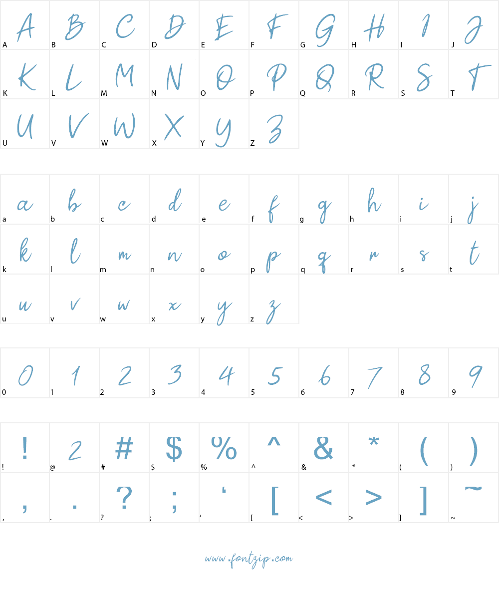 Paul Signature Font Character