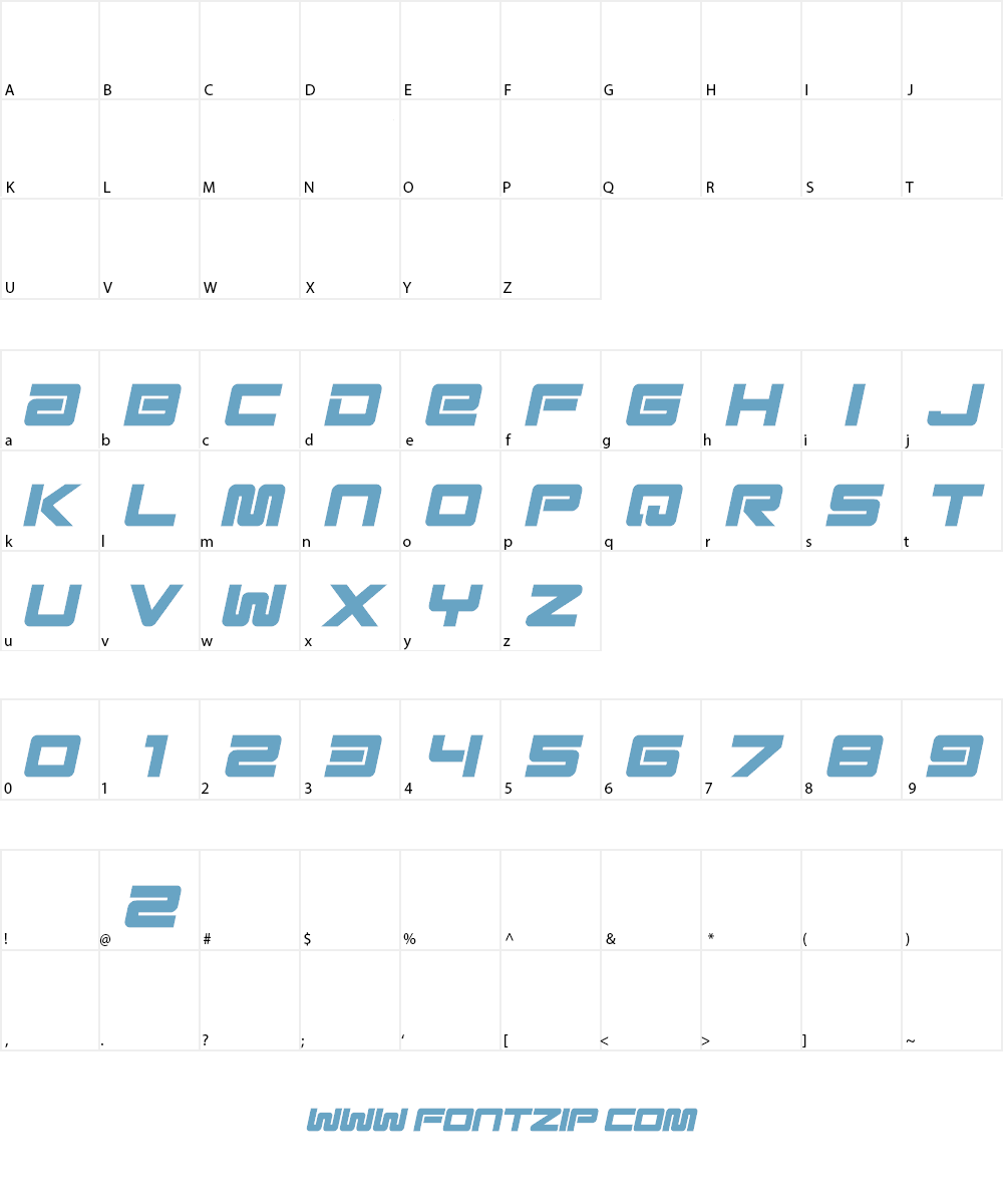 Esba - Italic Font Character