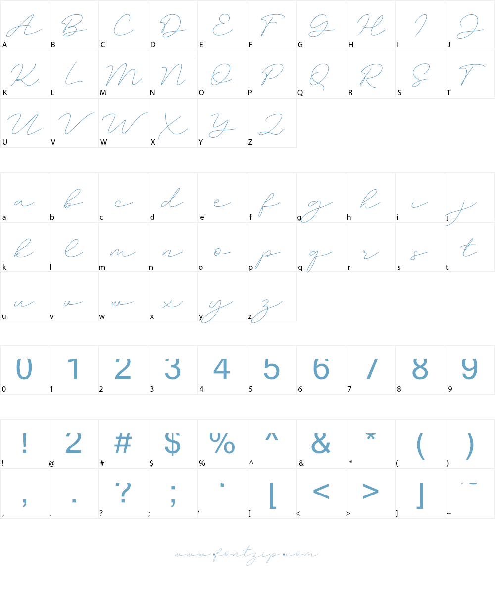 Amalina Font Character