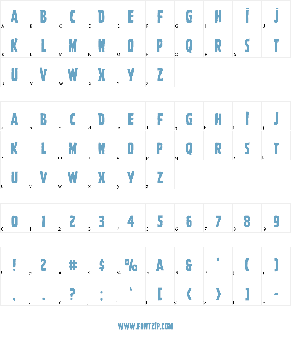 Ghoulish Intent Font Character