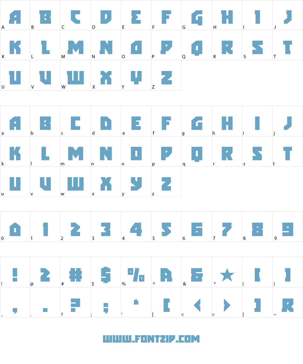 Arctic Guardian Font Character