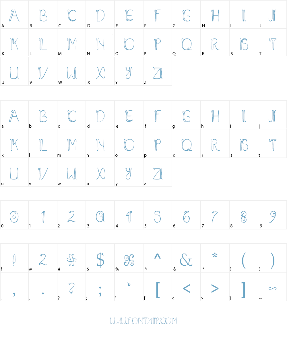 Baliline Font Character