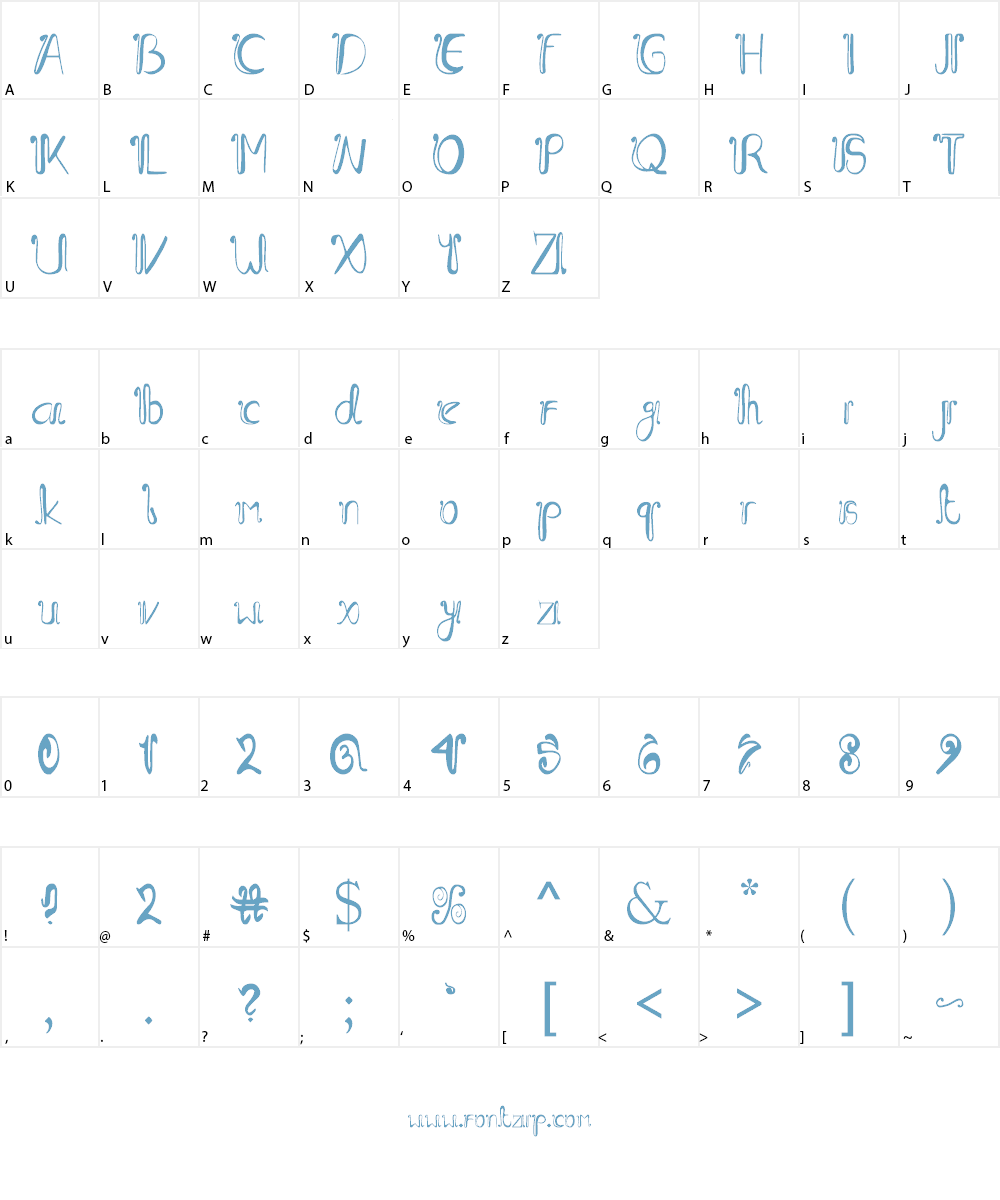 Baline Fill Font Character