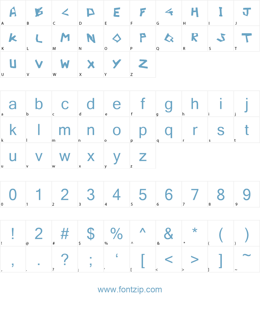 Bang Bang Bang Font Character