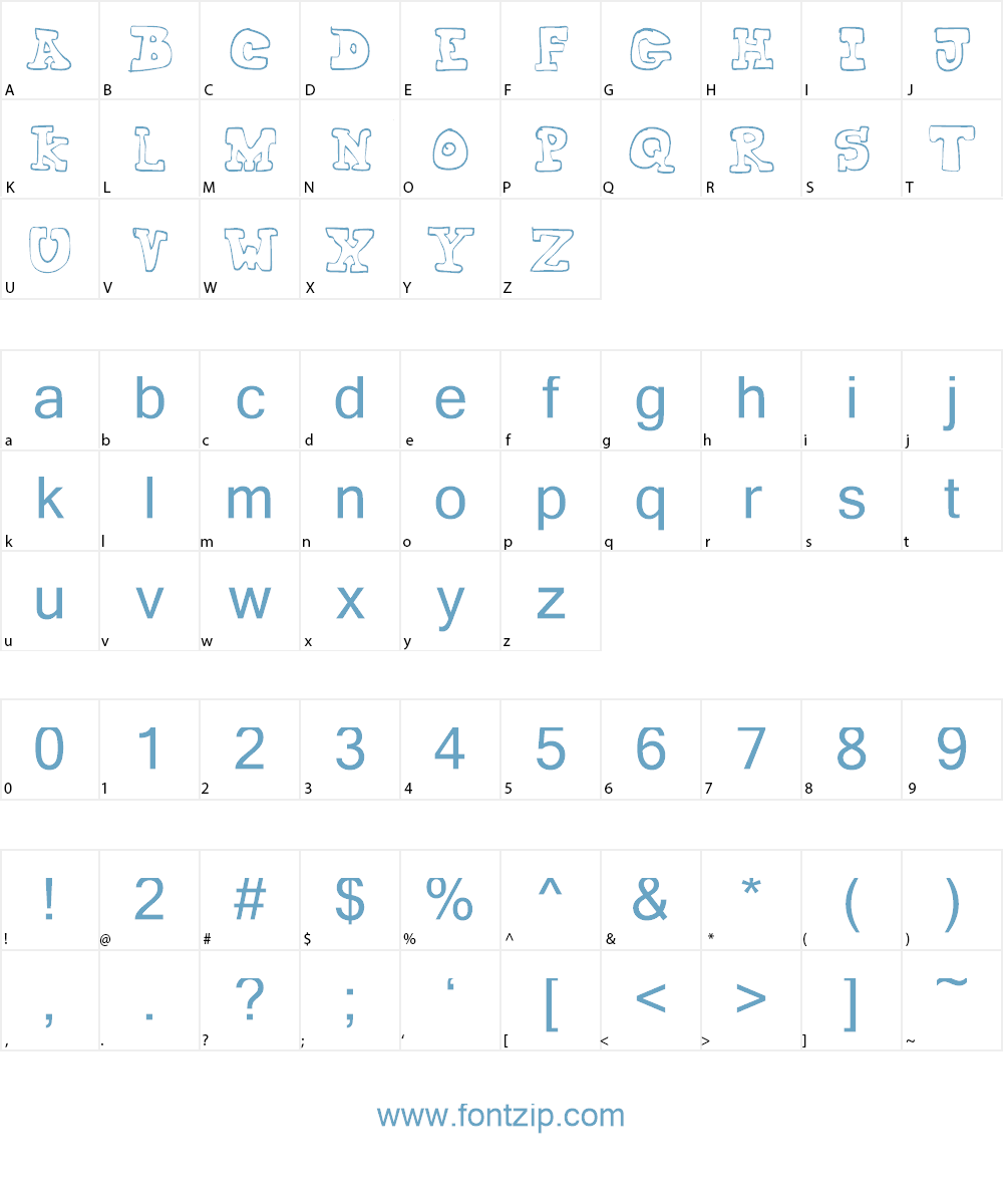 Ink Punk Font Character