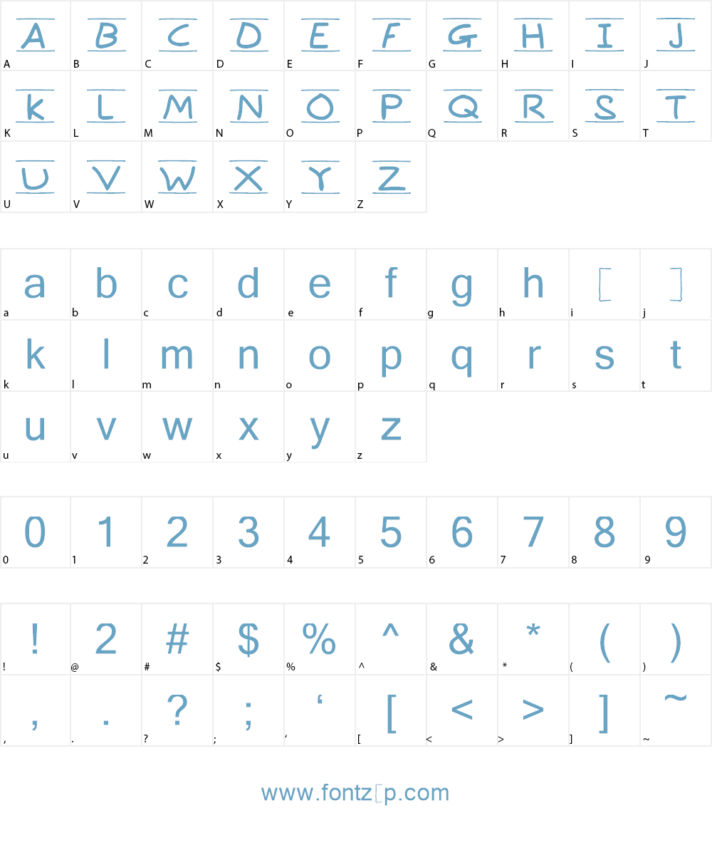 Label Kit Demo Font Character