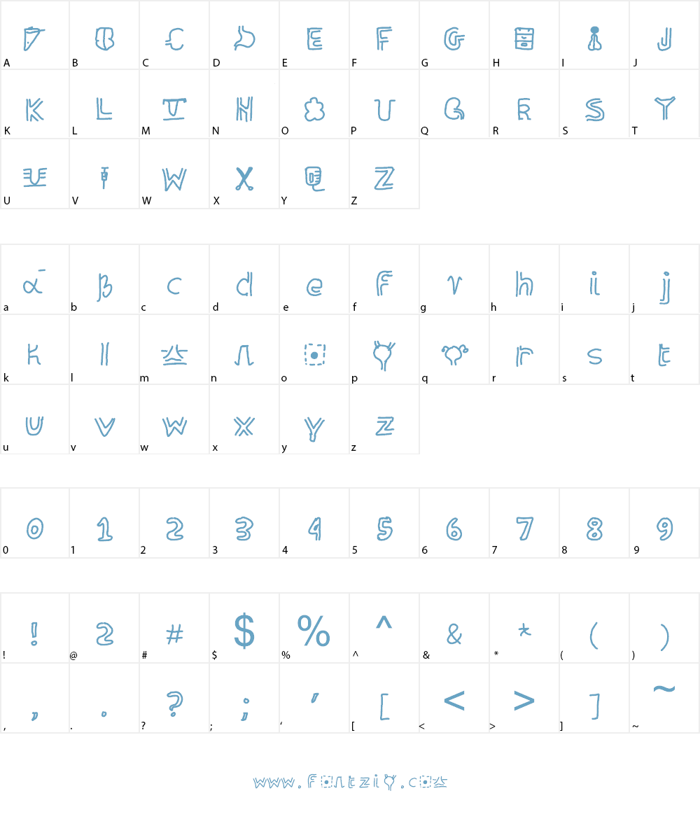 organolphabet Font Character