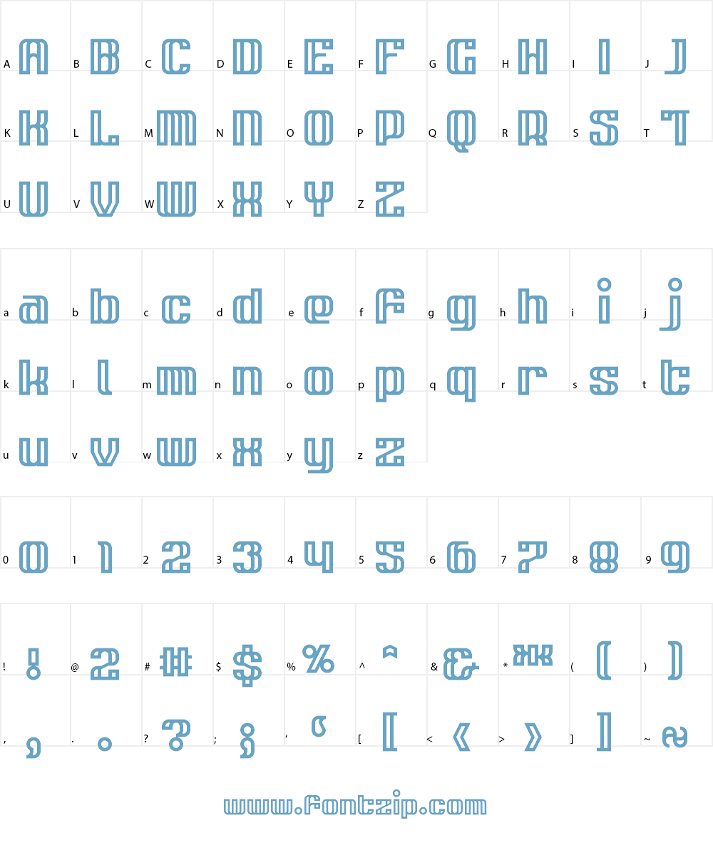 Tangereen Font Character
