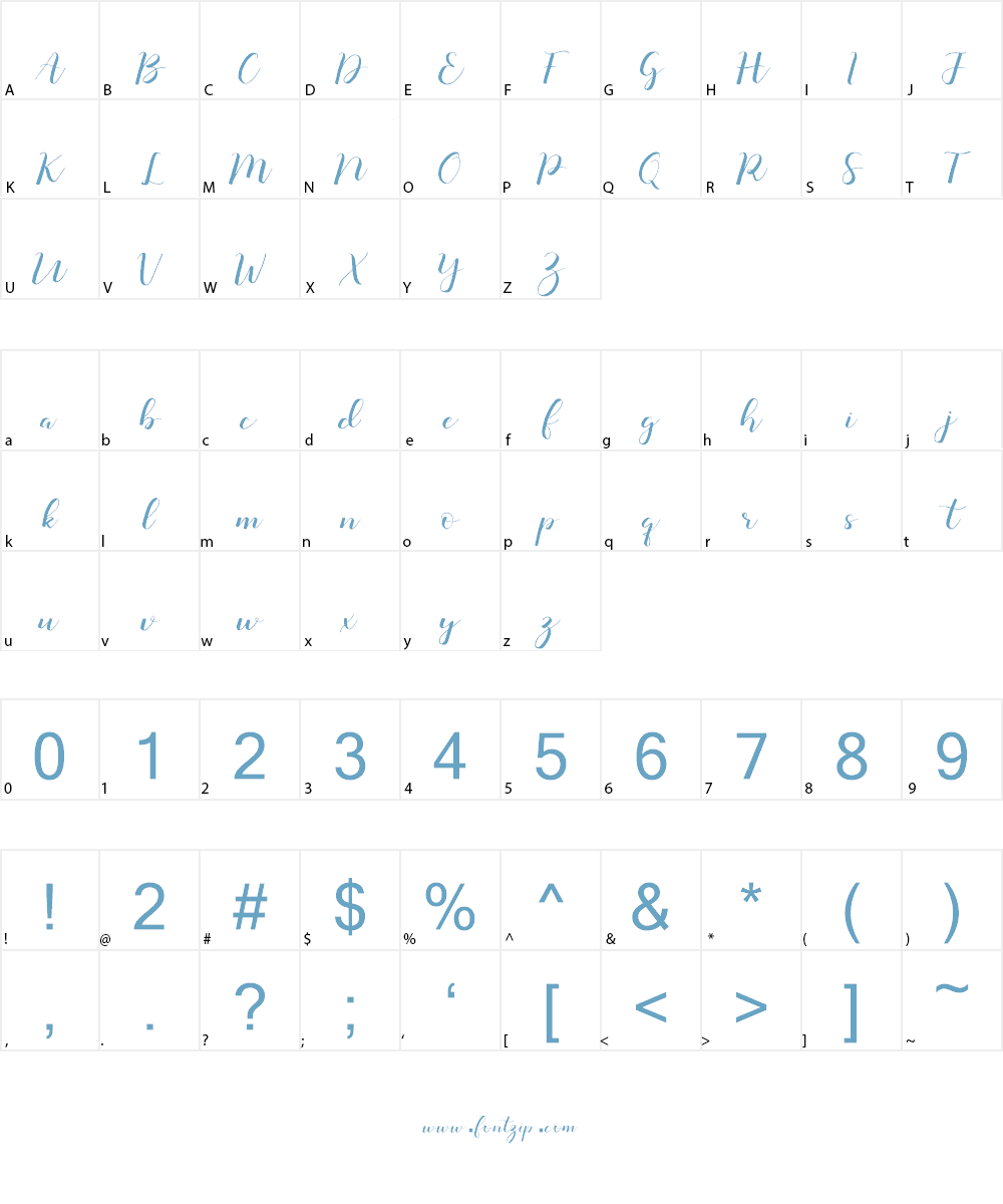 Monatia Font Character