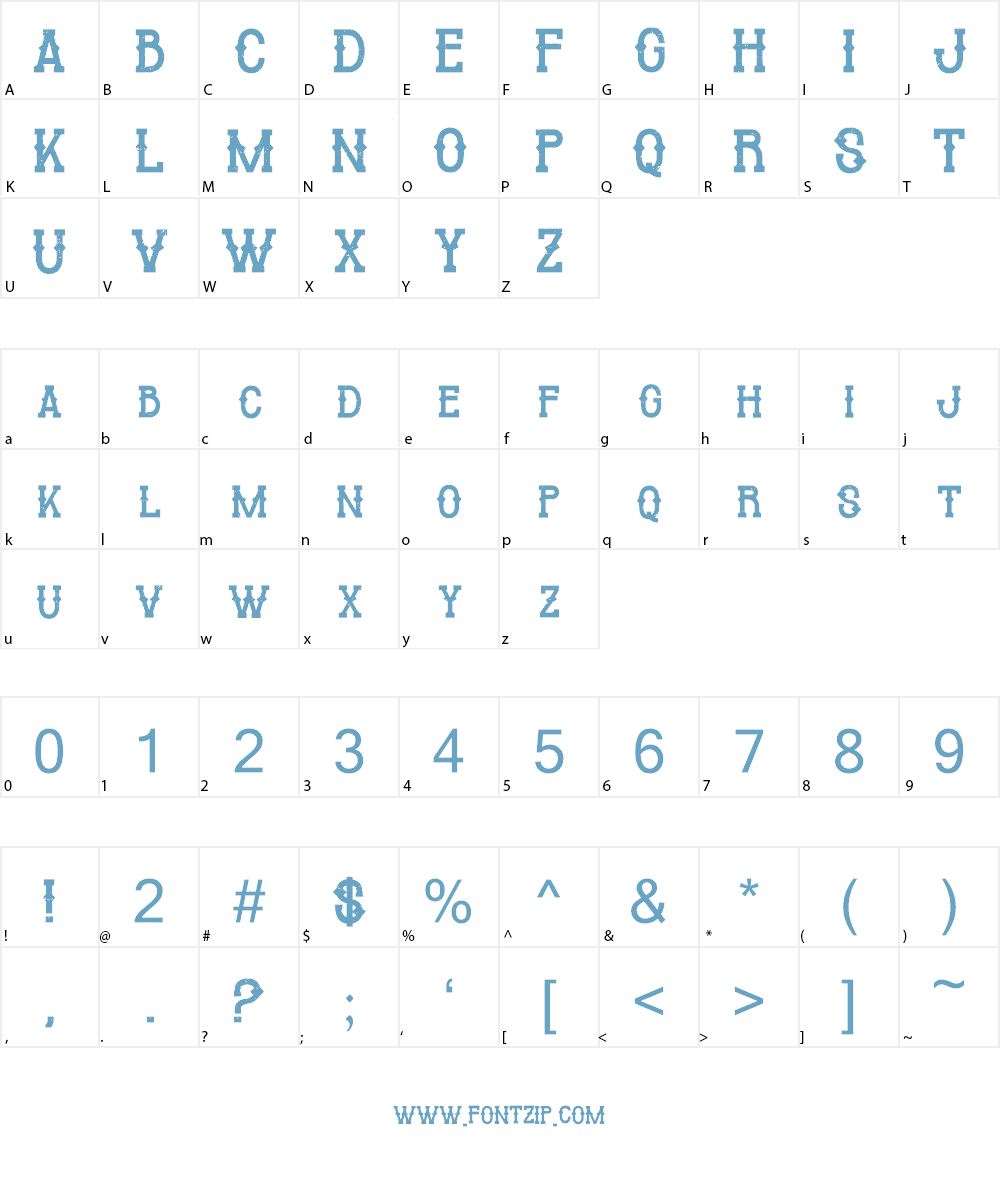 Cowboy Cadaver Font Character