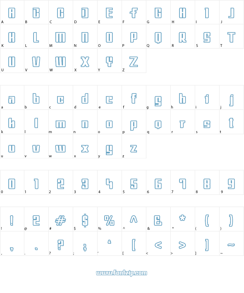 Metrool Font Character