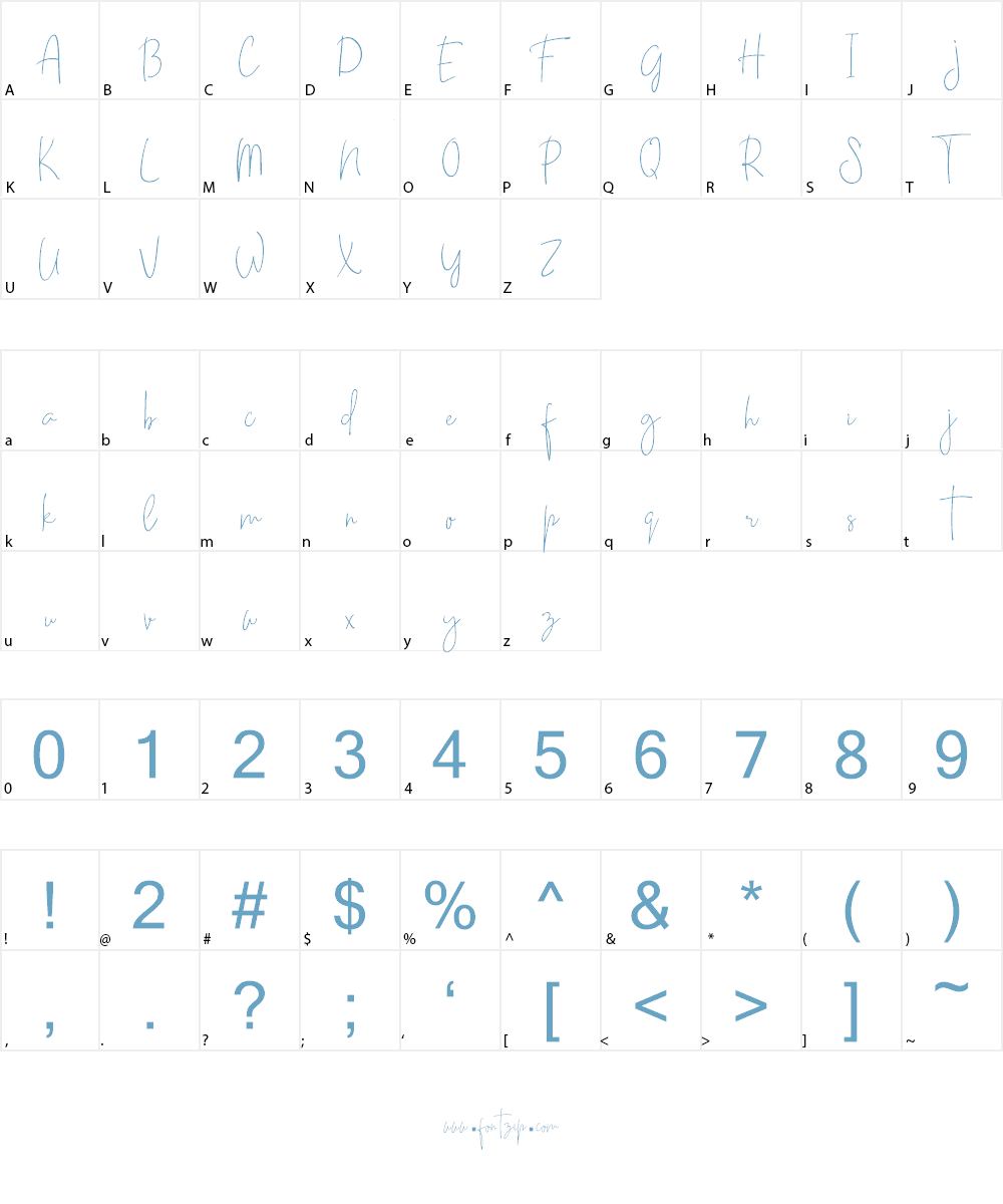 Casttano Font Character