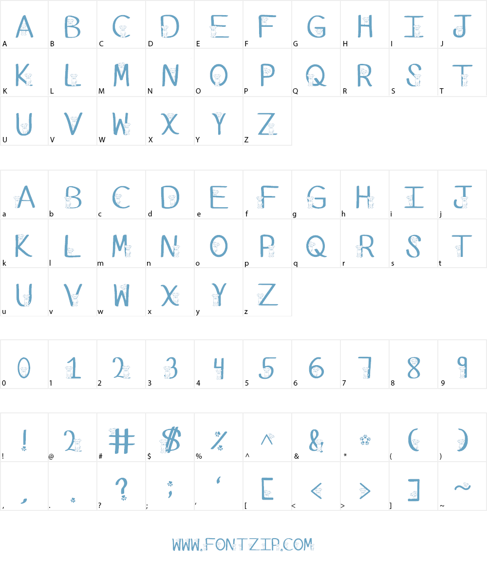 Ks Puppy Party Font Character