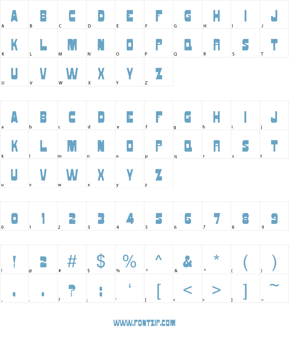 SENECA Font Character