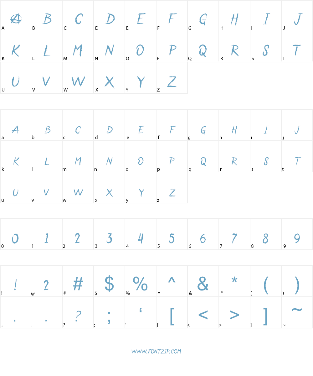 Anarchaos Font Character