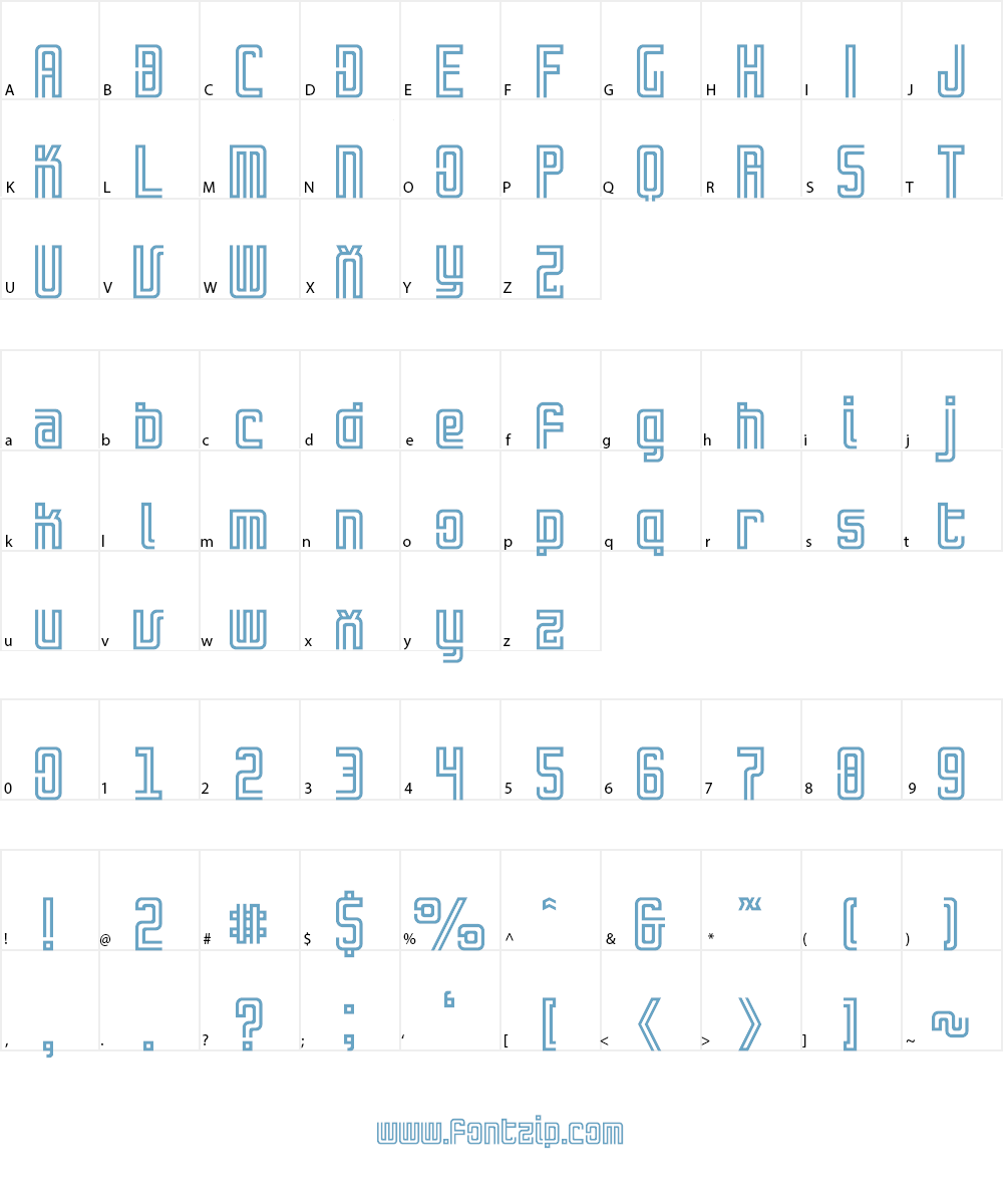 Deadender Font Character