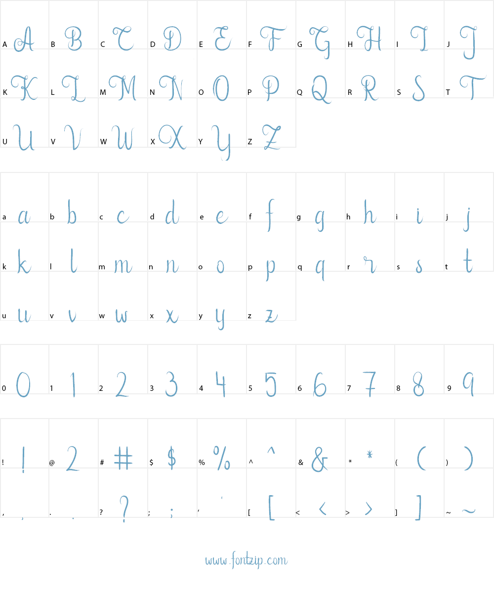 Aleda Font Character