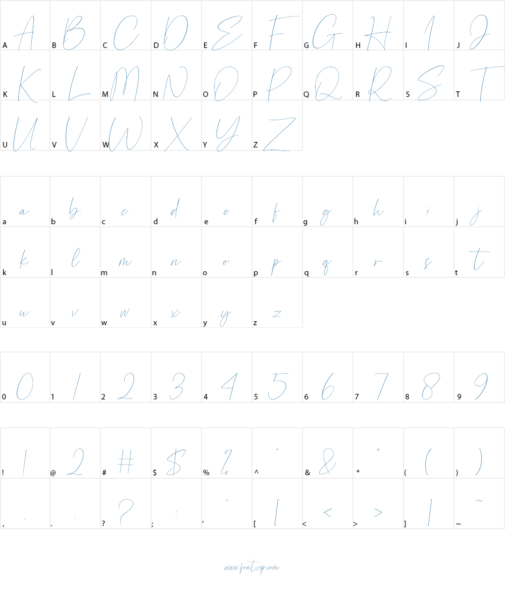 Cellestial Font Character