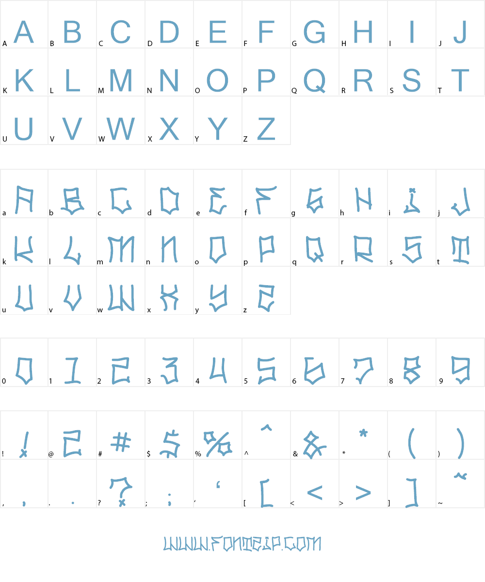 Graf Script Demo Font Character