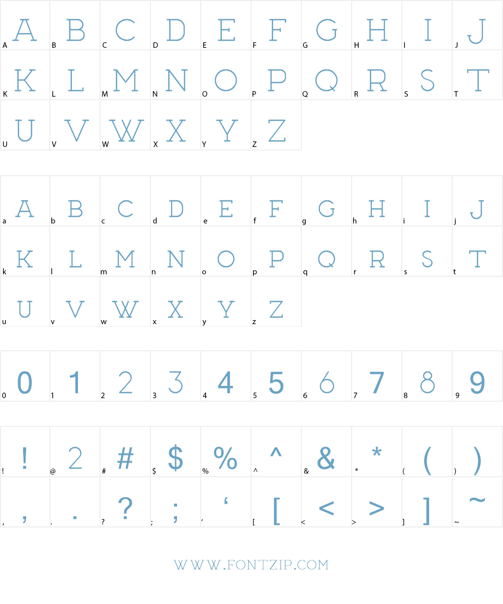 Renown Monoline Demo Font Character