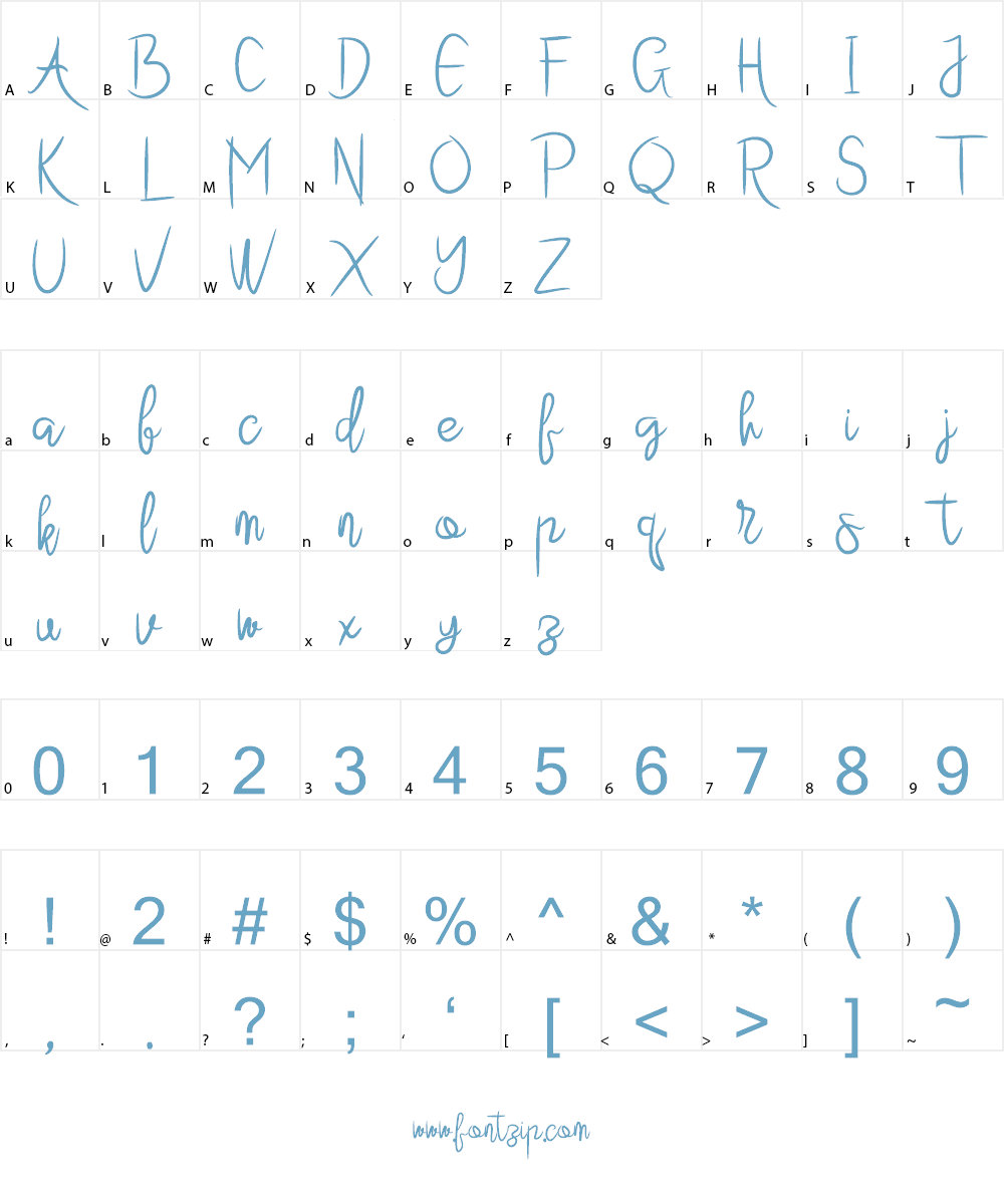 Adhelpia Font Character