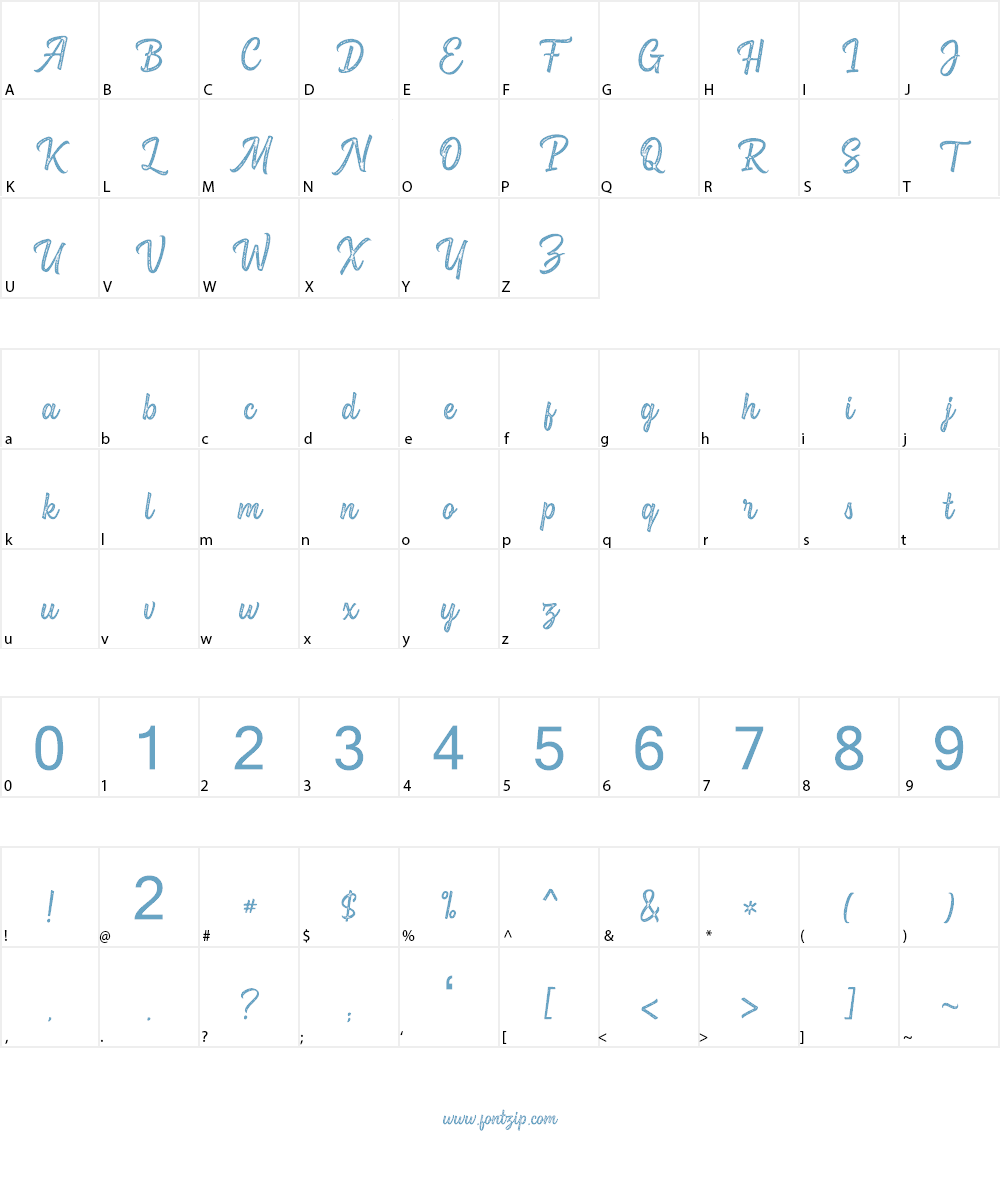 Brightside Font Character