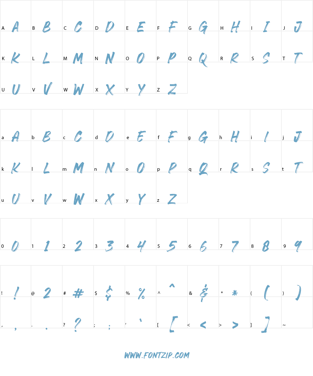 CRACKERS BRUSHER Font Character