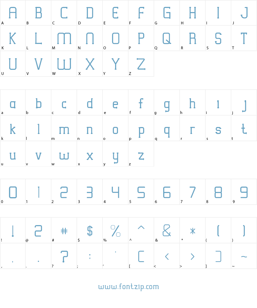 VICTORISA Font Character