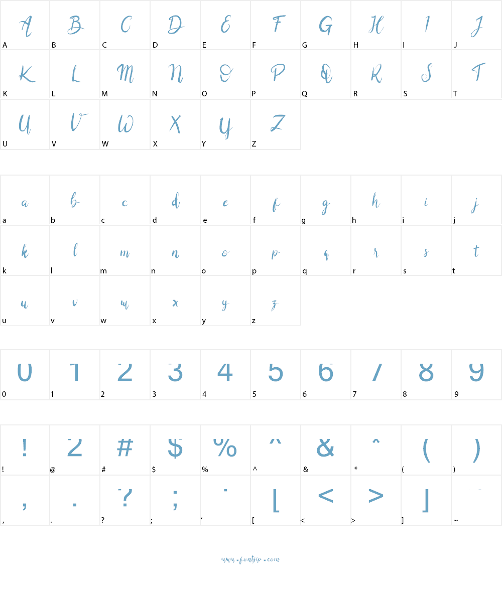 Balingkang Font Character