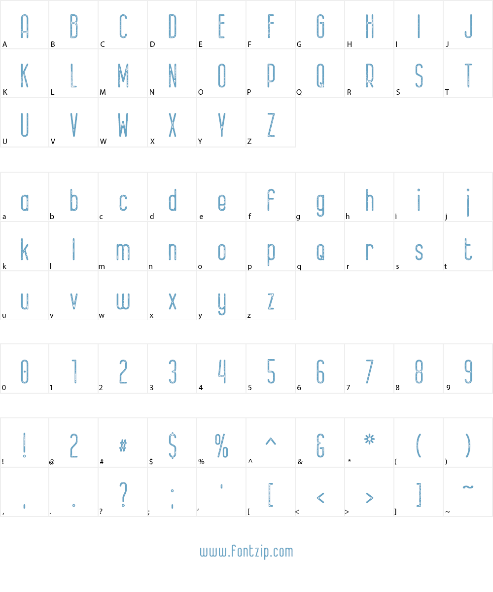 Bernound Rough Font Character
