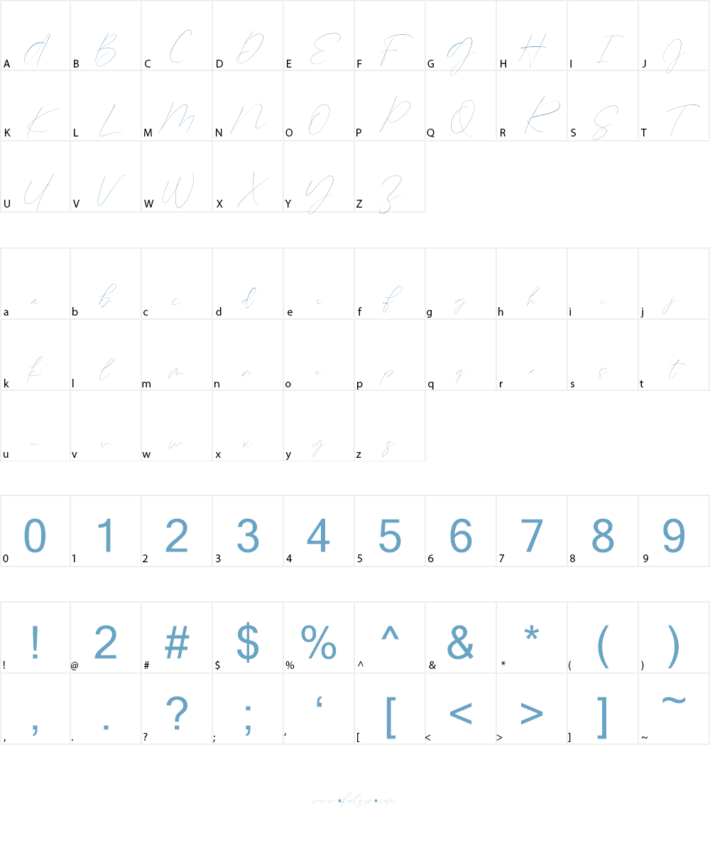 Germany Script Font Character
