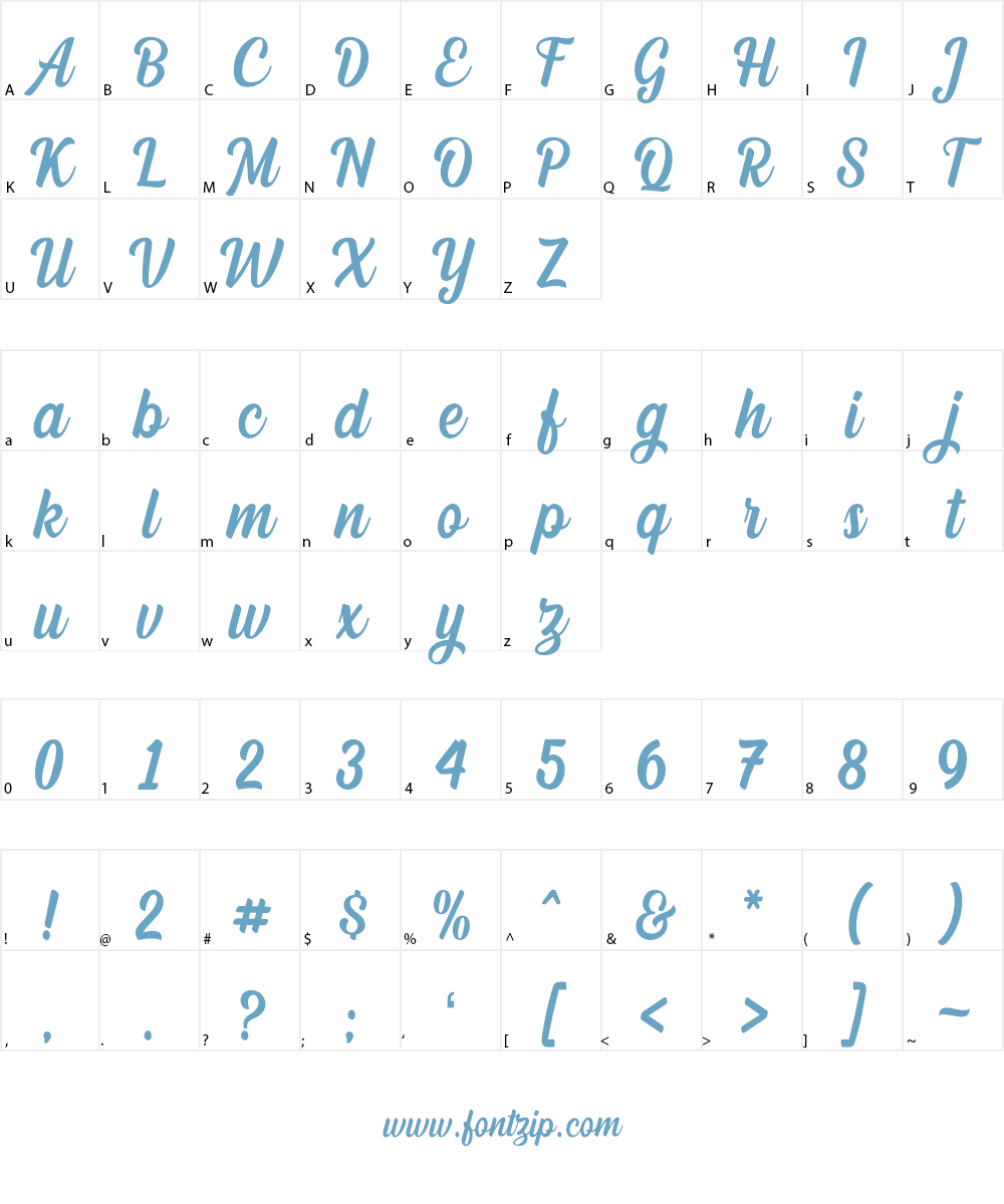 Dephiana Font Character
