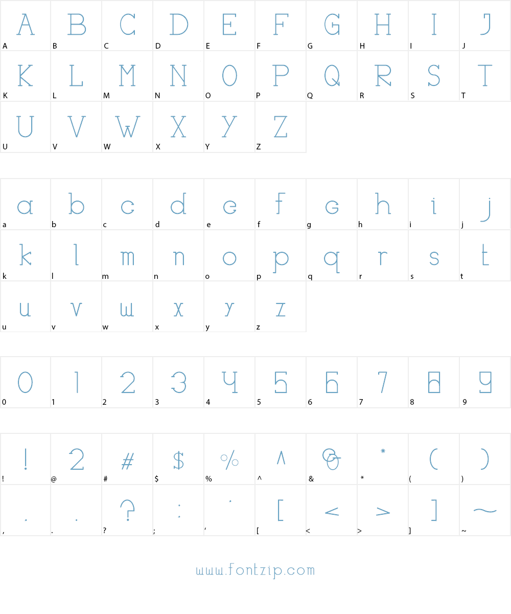 HASTON Font Character