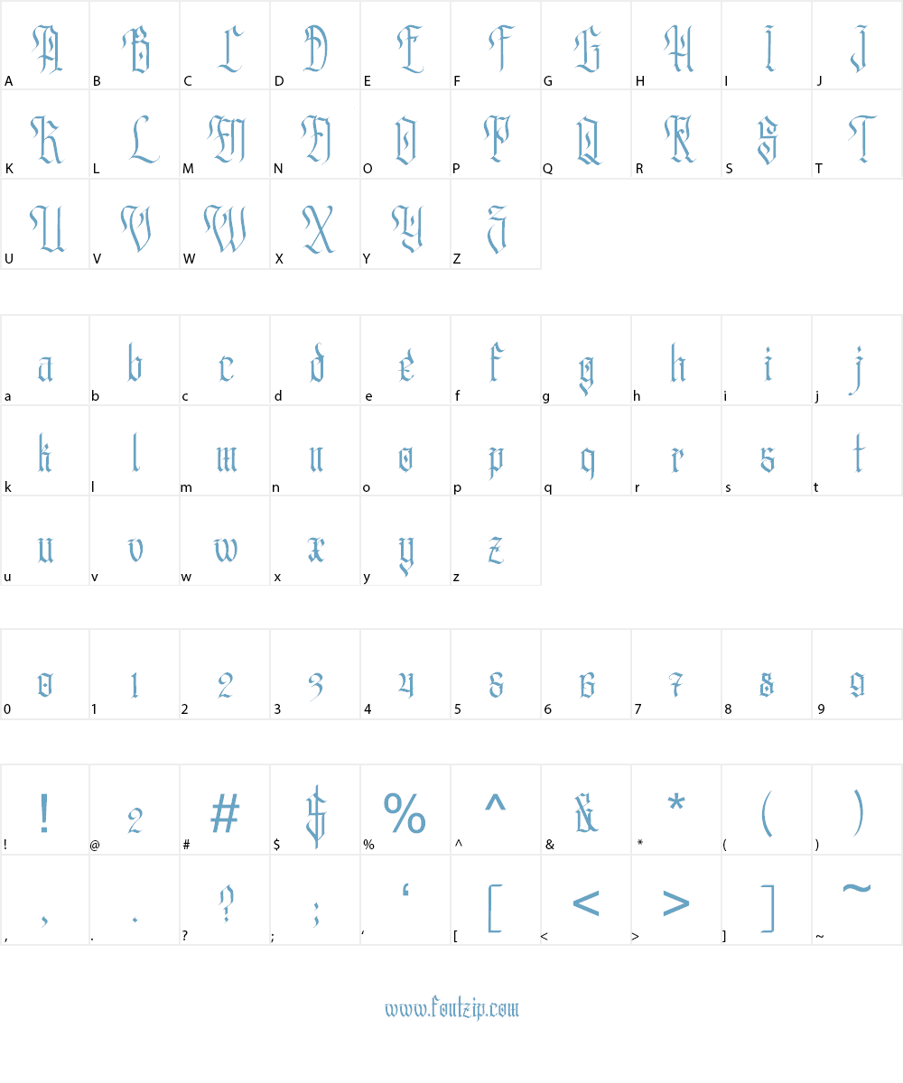 Posyden Font Character