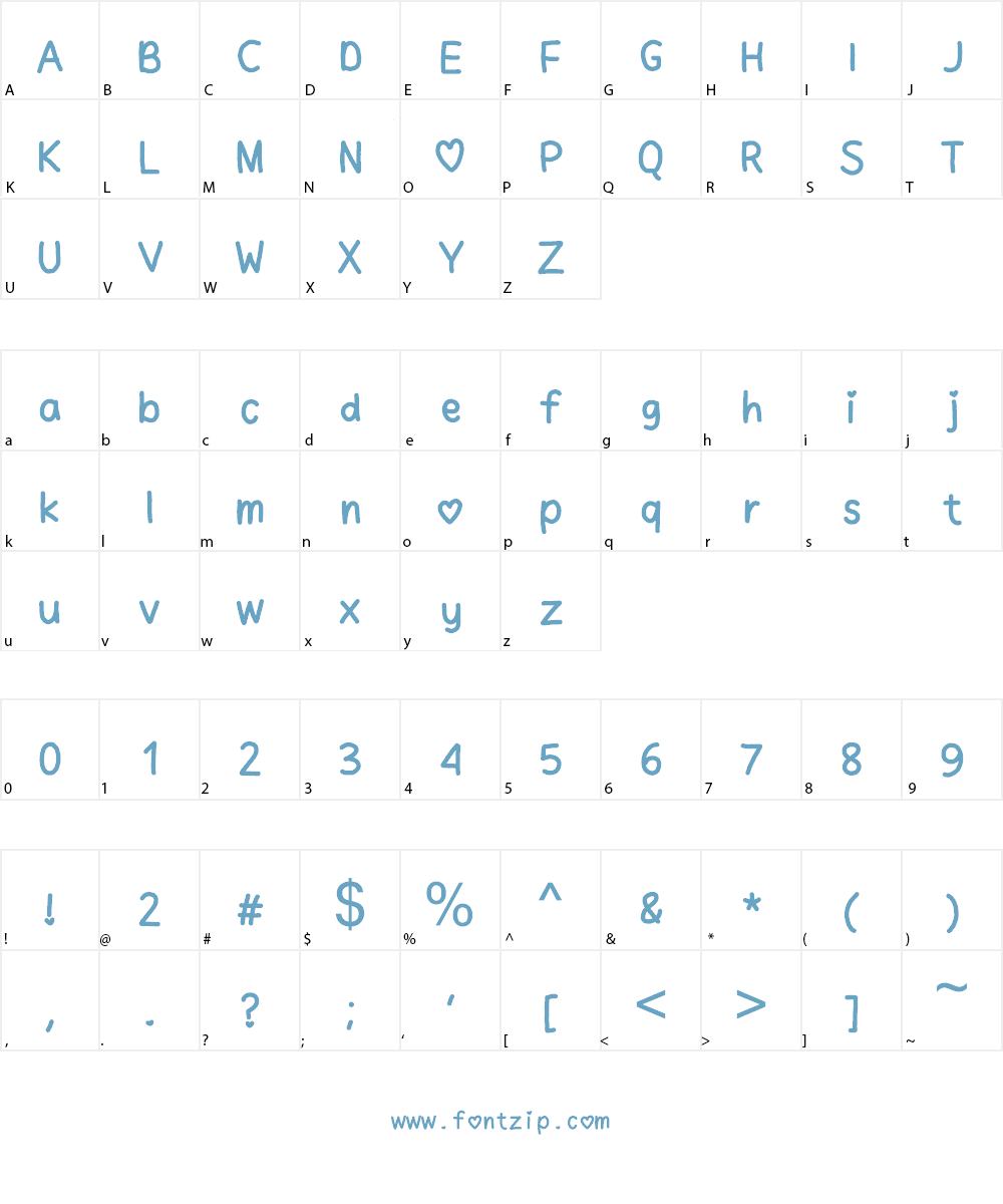 Sunset Font Character