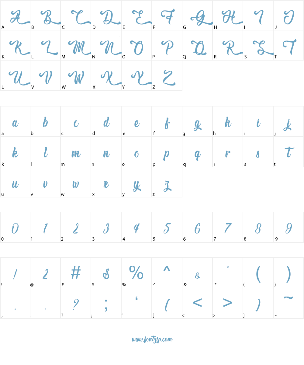 Hallo Oyster (Personal Use) Font Character