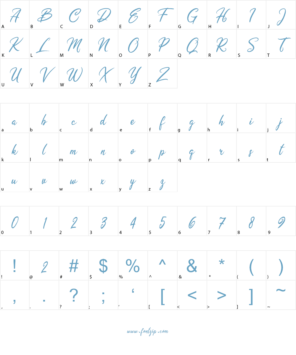 Olivia Dhorgent Font Character