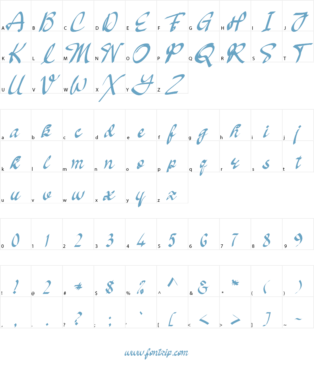 Oakland Font Character