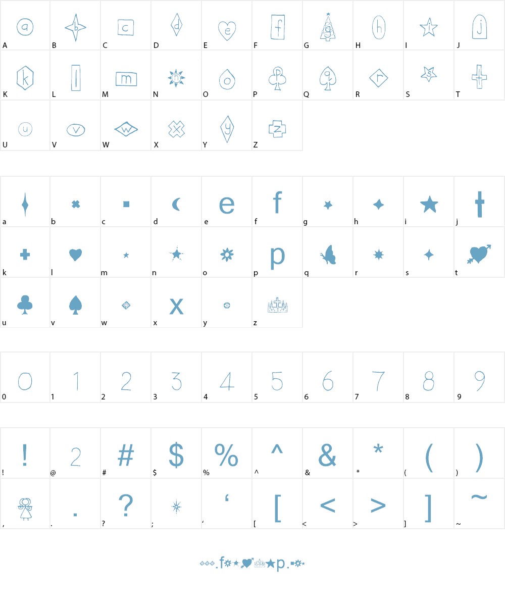 Friendship Bracelets Font Character