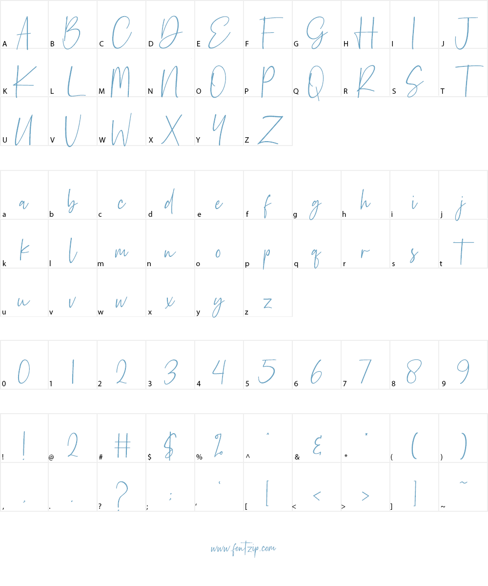 Reactin Font Character