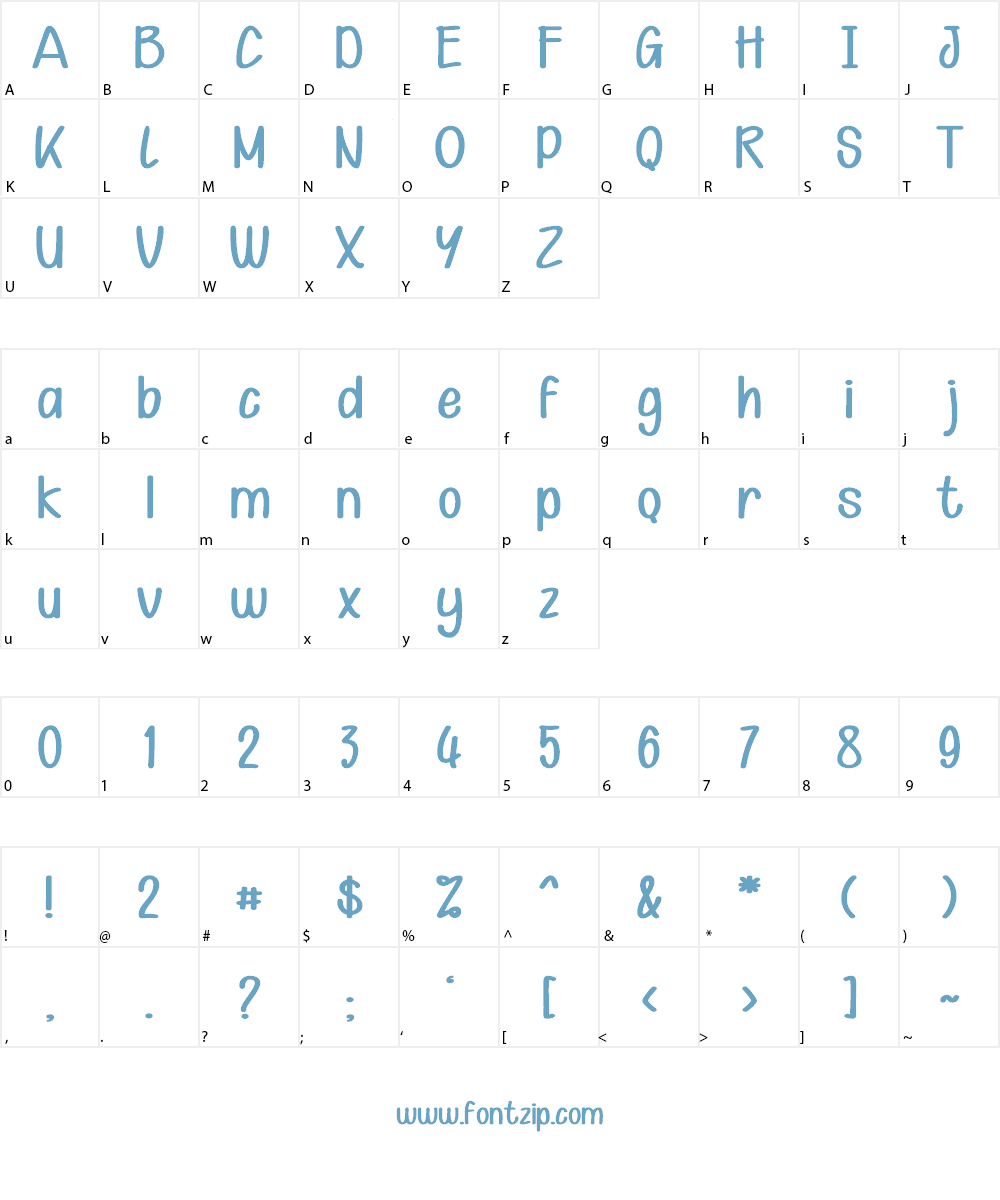 Kid Knowledges 1 Font Character