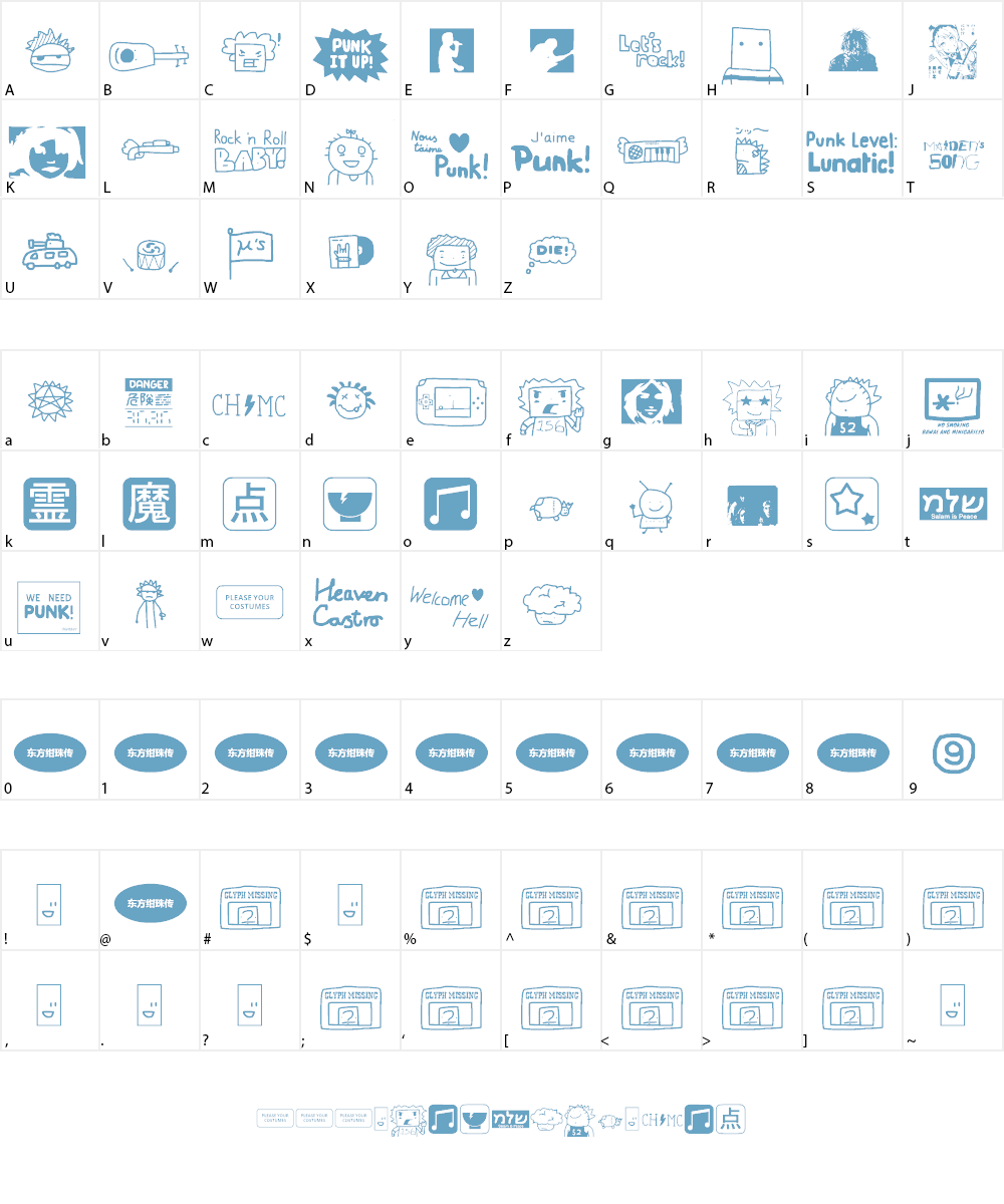 Maiden's Song Dingbats Font Character